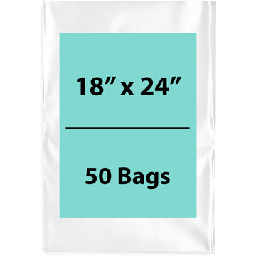 Clear poly bags Flat 18 inch (width) X 24 inch (Height) LDPE
